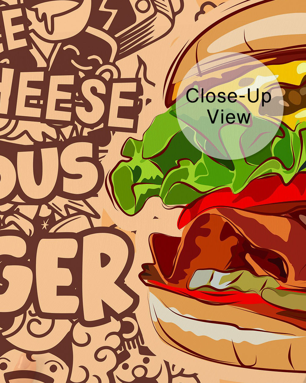 Burger Bliss Wall Mural