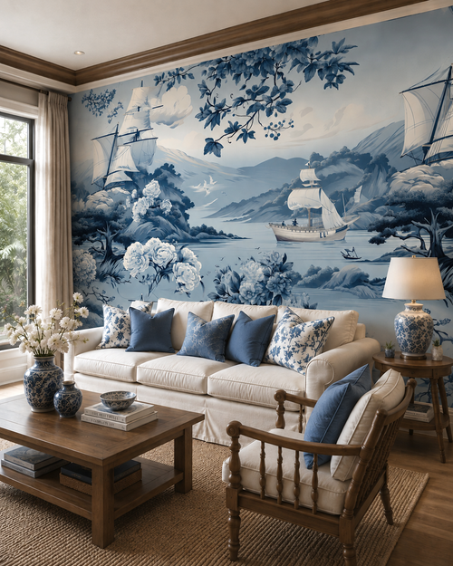 Azure Voyage Wall Mural