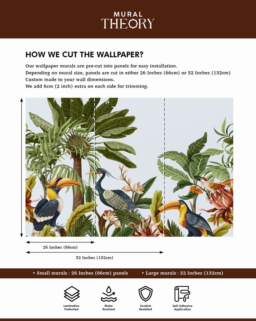 Tropical Aviary Wall Mural