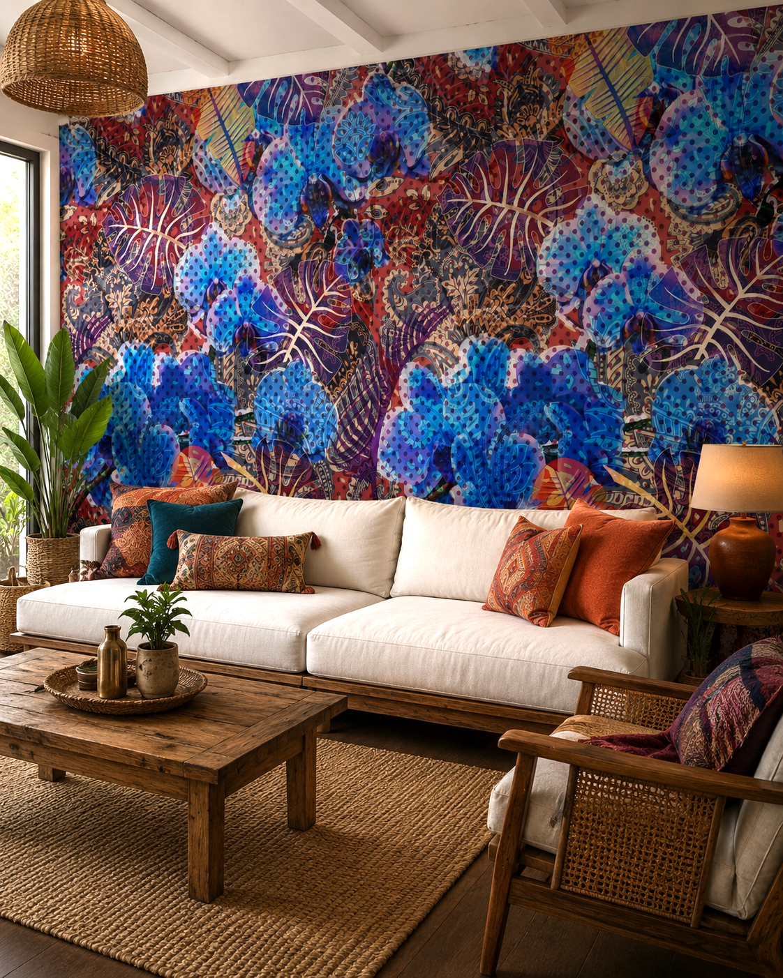 Blue Boheme Wall Mural