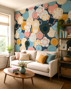 Retro Circles Wall Mural