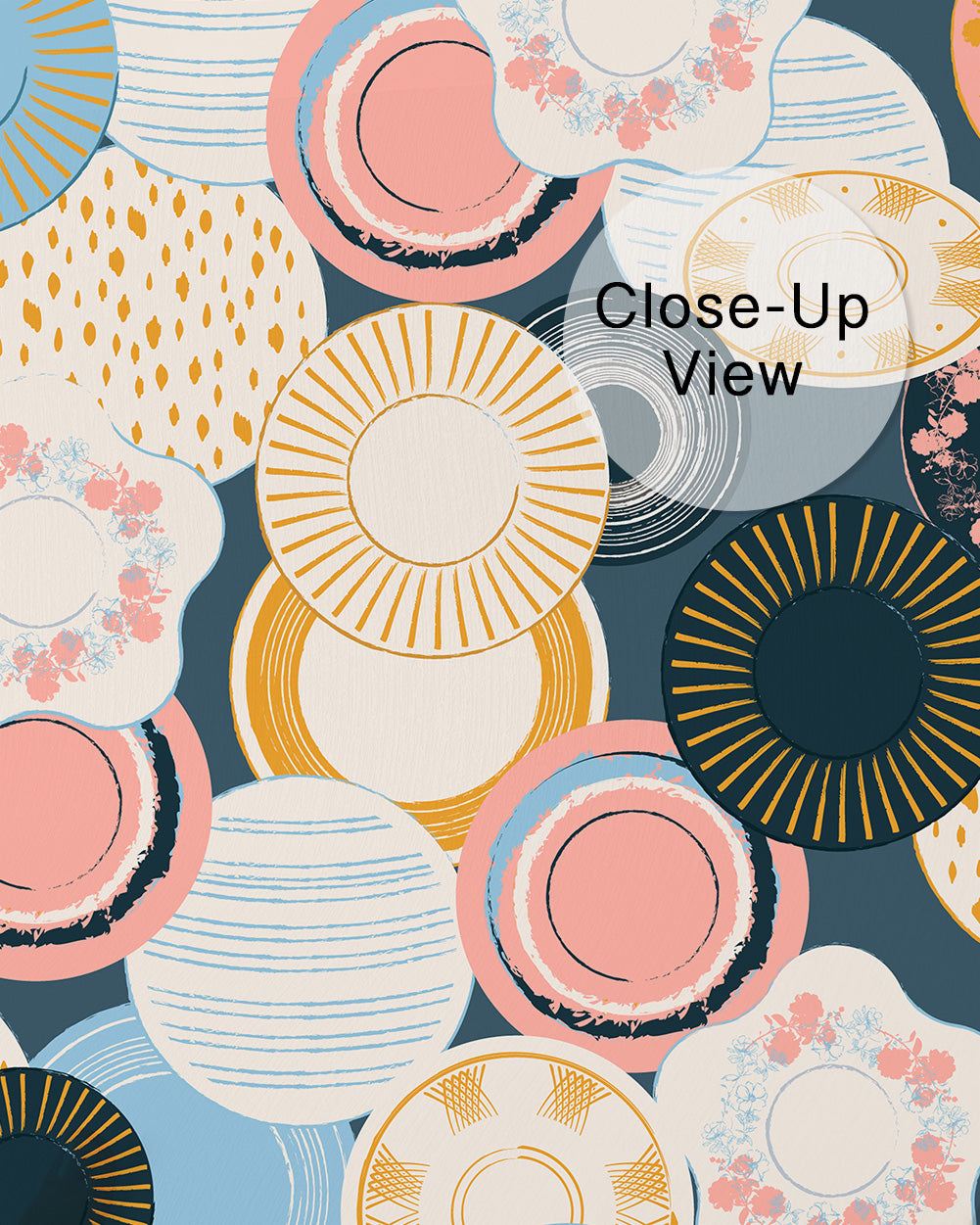 Retro Circles Wall Mural