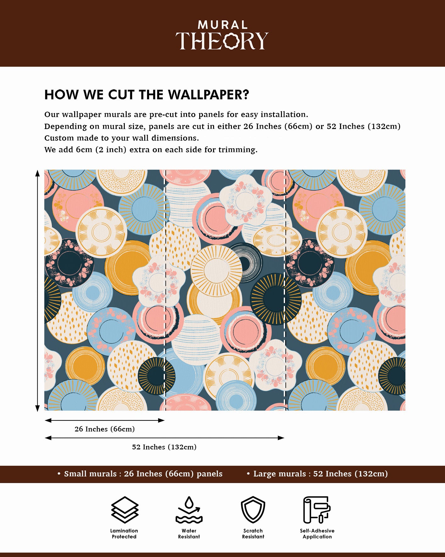 Retro Circles Wall Mural