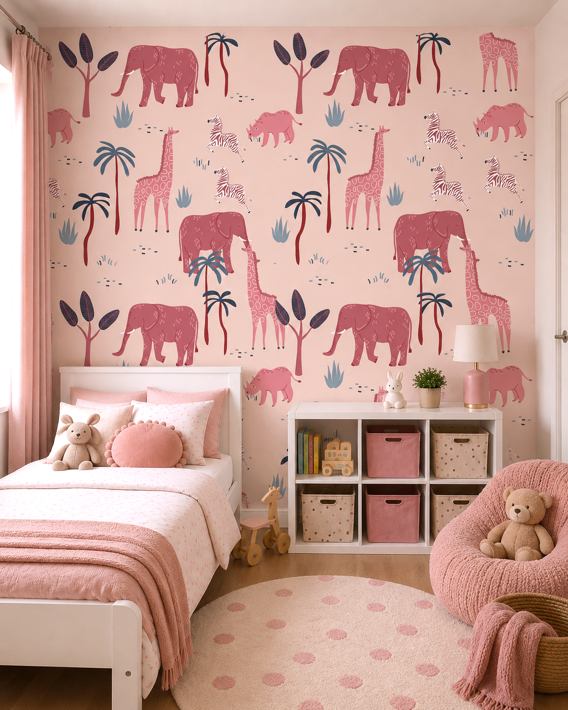 Safari Blush Wall Mural