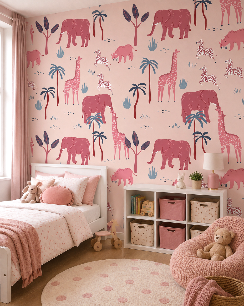 Safari Blush Wall Mural
