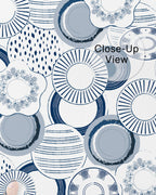 Indigo Porcelain Wall Mural