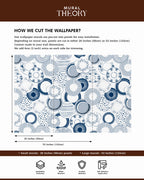 Indigo Porcelain Wall Mural