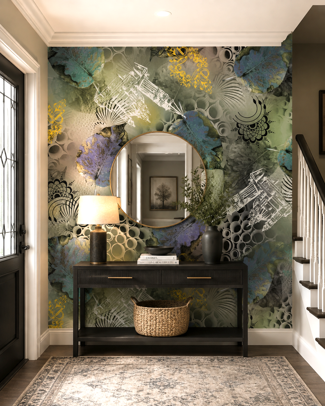 Oceanic Mosaic Wall Mural