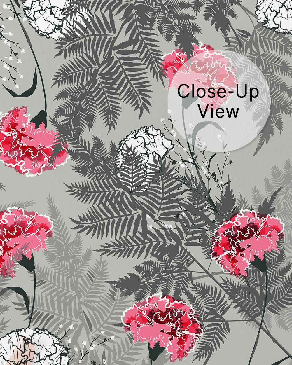 Crimson Botanica Wall Mural