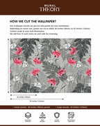 Crimson Botanica Wall Mural