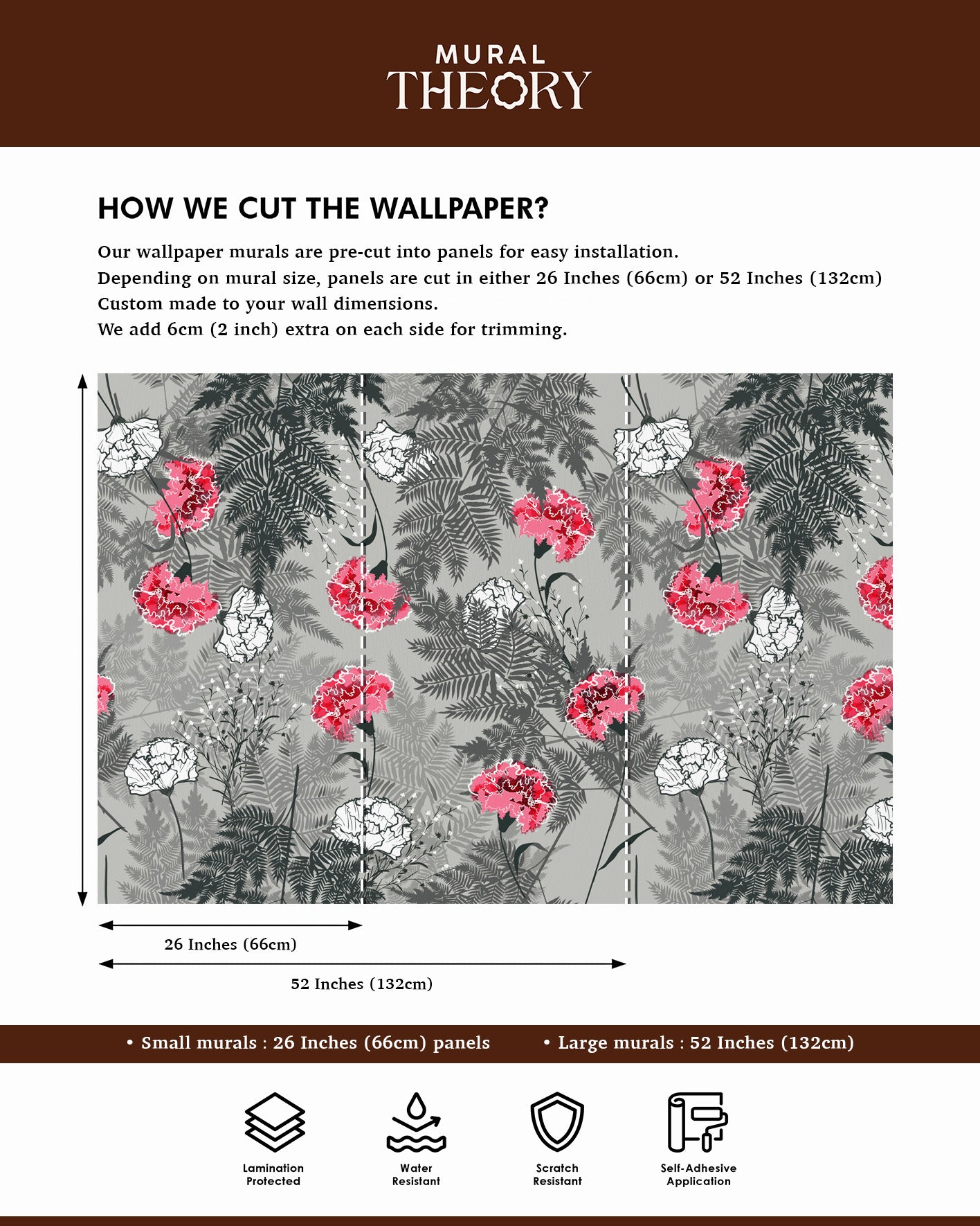 Crimson Botanica Wall Mural