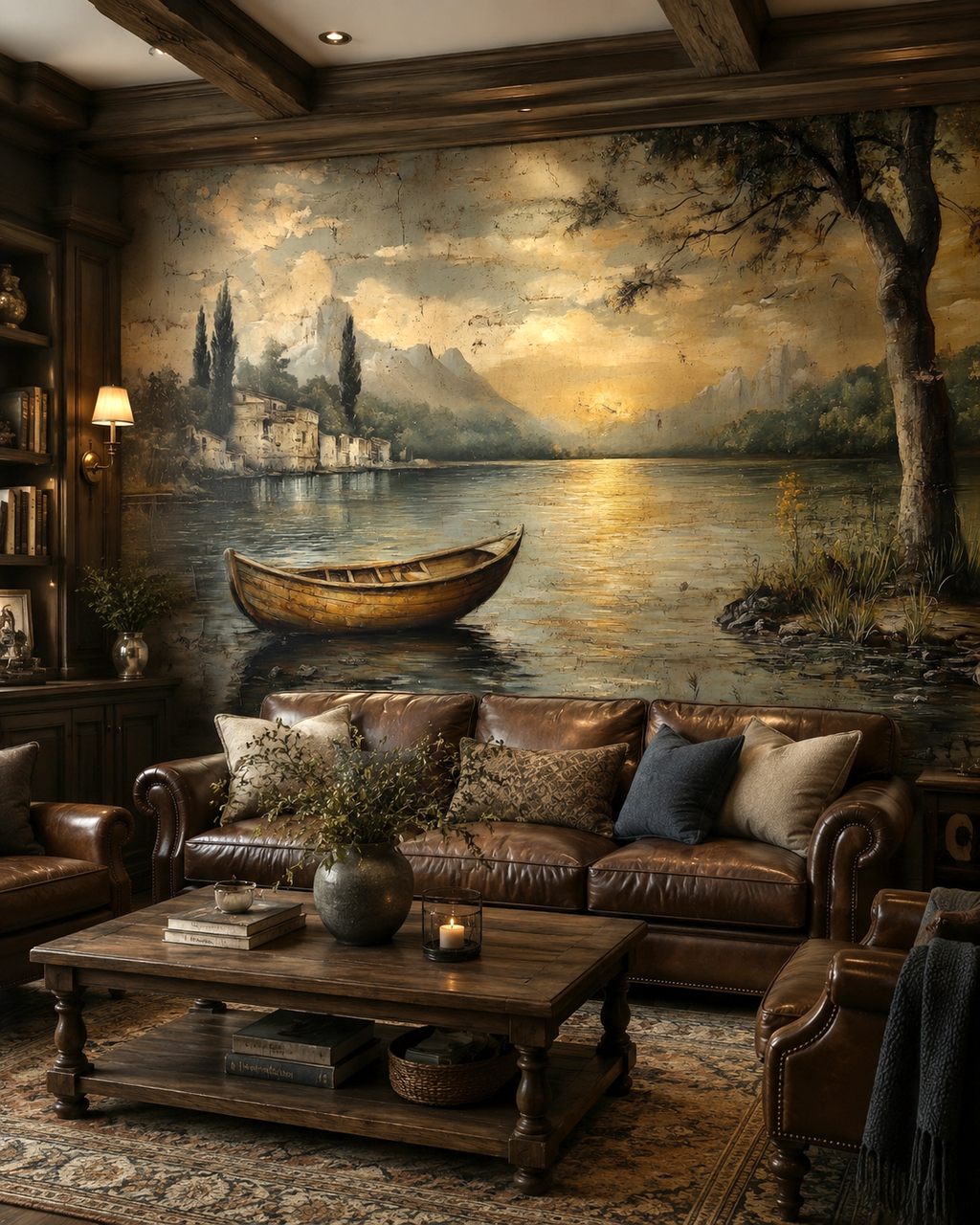 Golden Lake Serenity Wall Mural