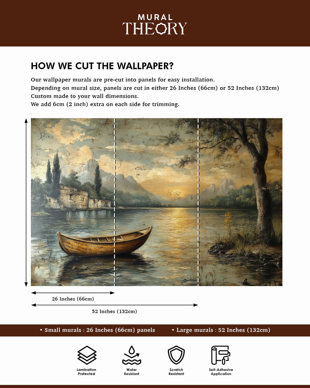 Golden Lake Serenity Wall Mural