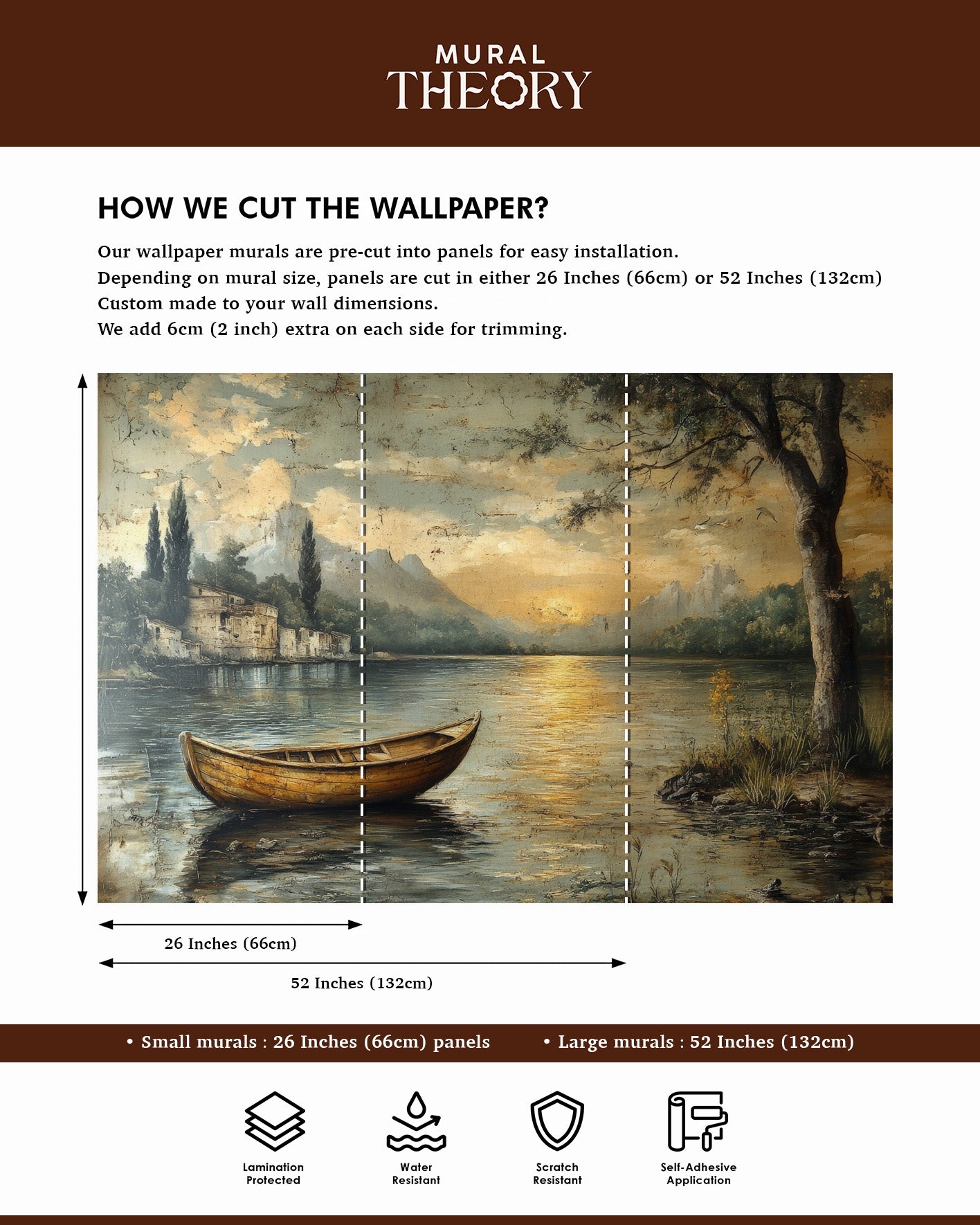 Golden Lake Serenity Wall Mural