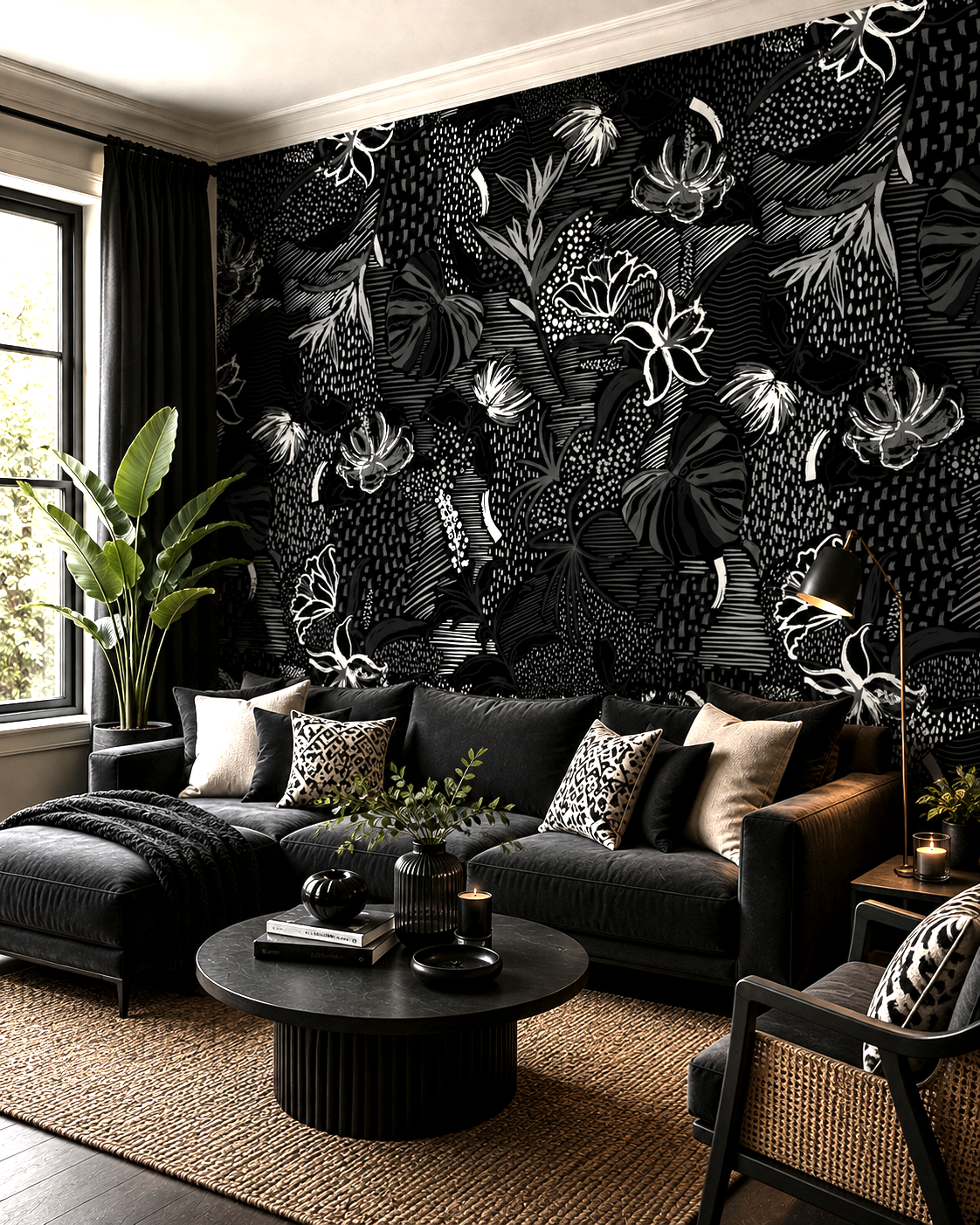 Midnight Botanica Wall Mural