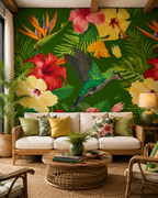 Tropical Hummingbird Wall Mural