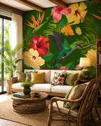 Tropical Hummingbird Wall Mural