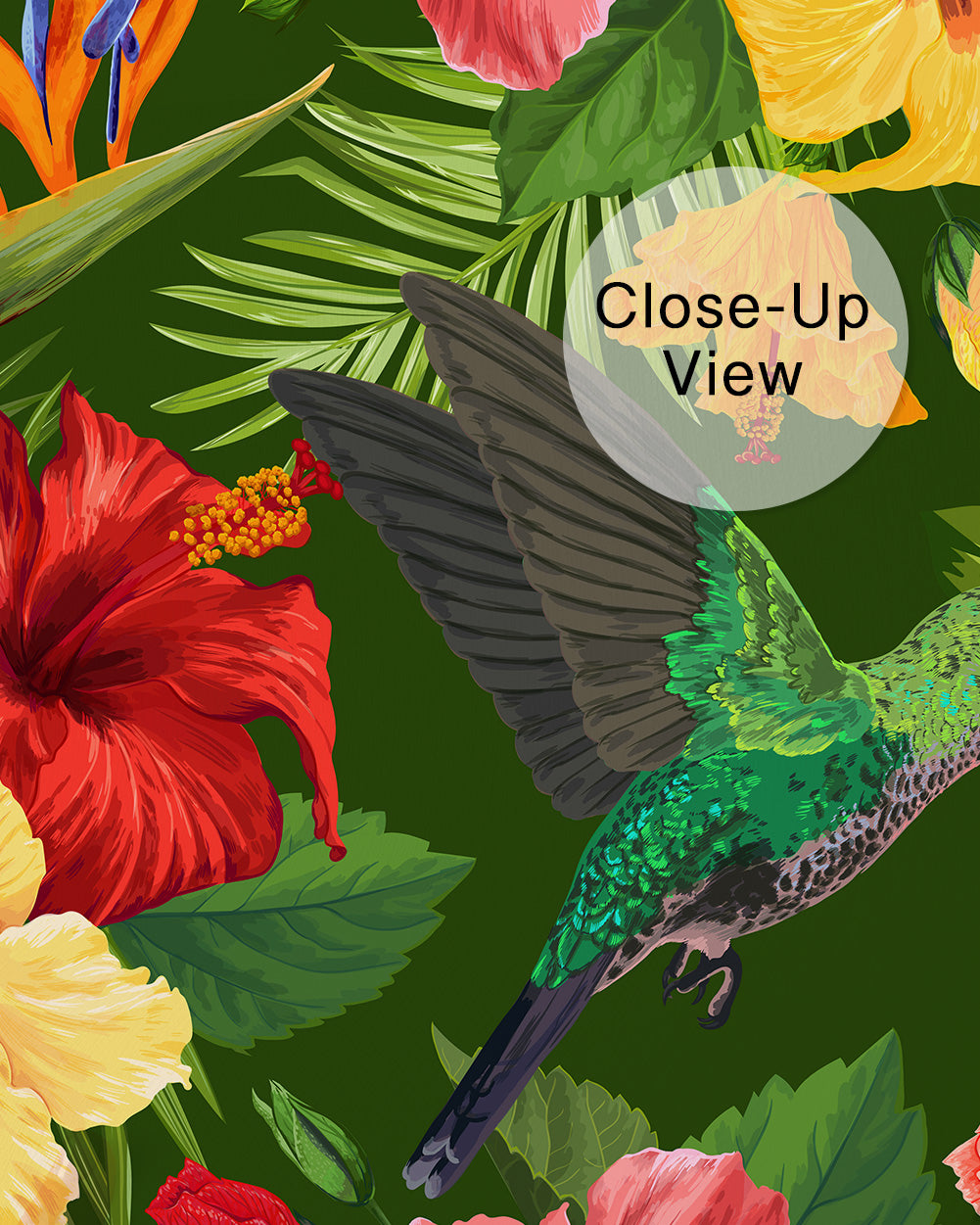 Tropical Hummingbird Wall Mural