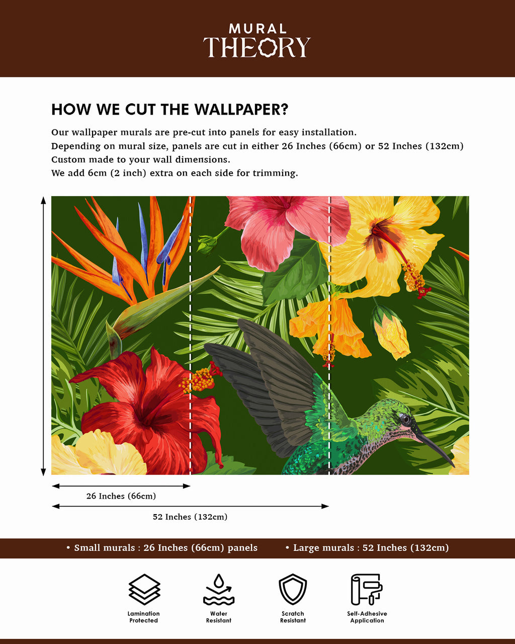 Tropical Hummingbird Wall Mural