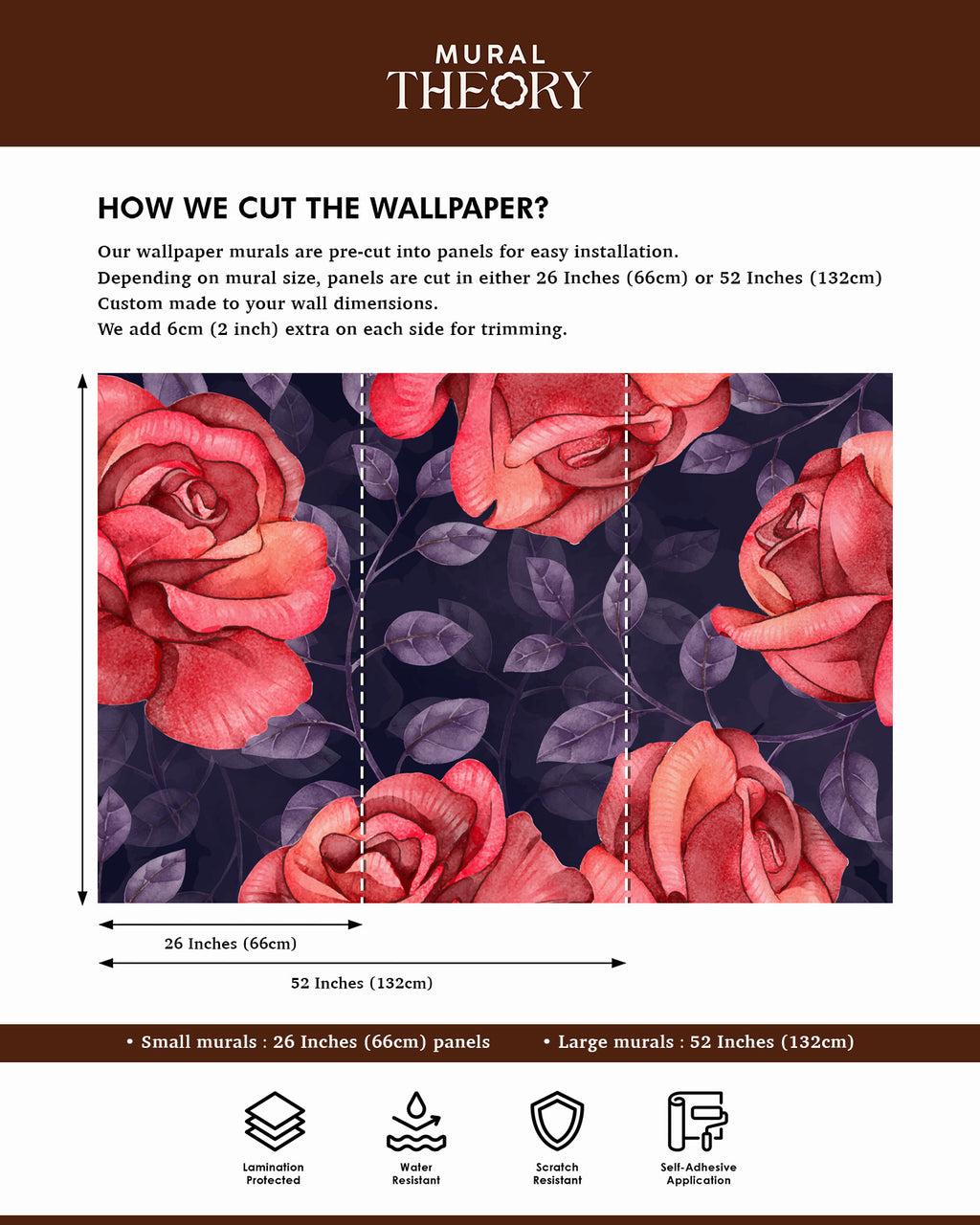Crimson Elegance Wall Mural