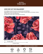 Crimson Elegance Wall Mural