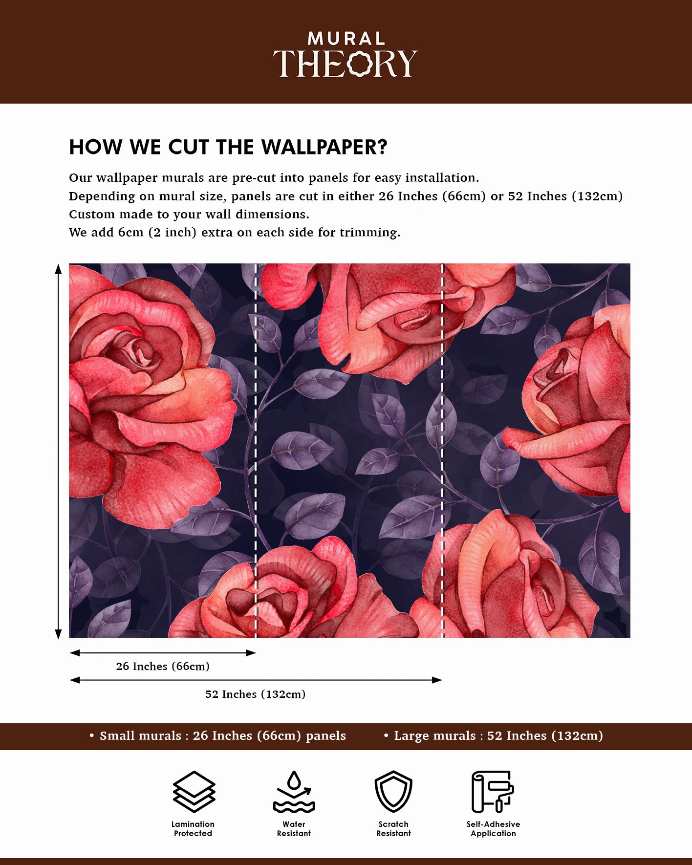 Crimson Elegance Wall Mural
