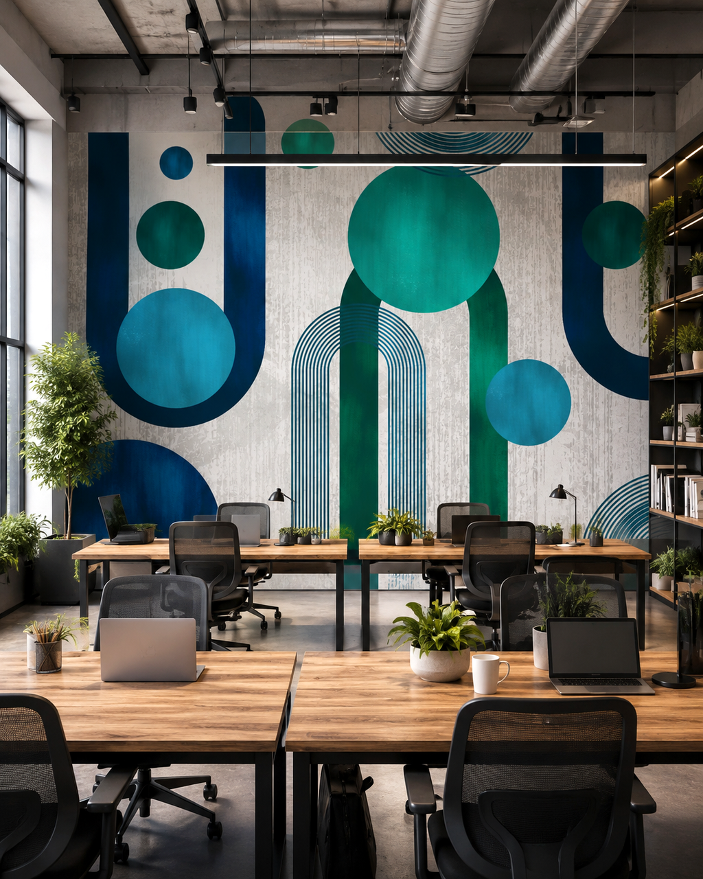 Geometric Flow Wall Mural