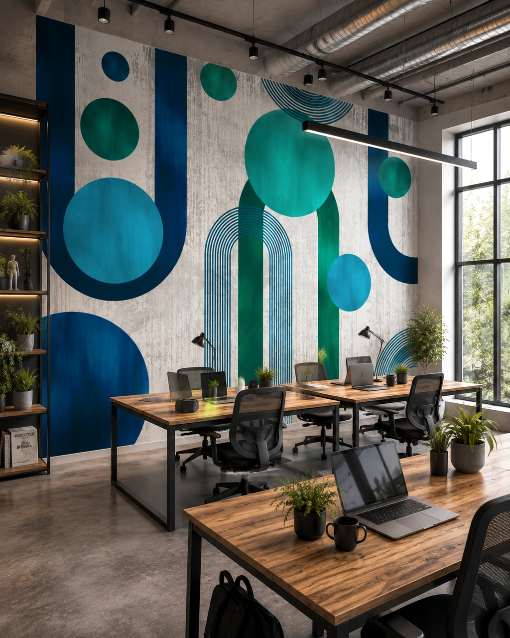 Geometric Flow Wall Mural