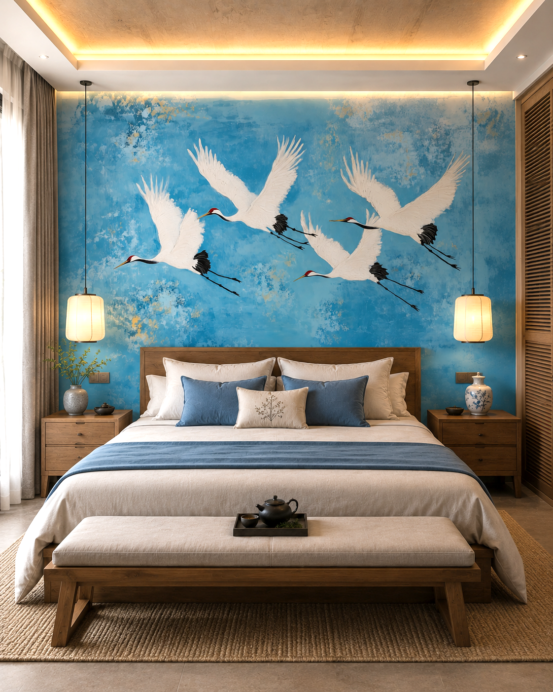 Azure Flight Wall Mural