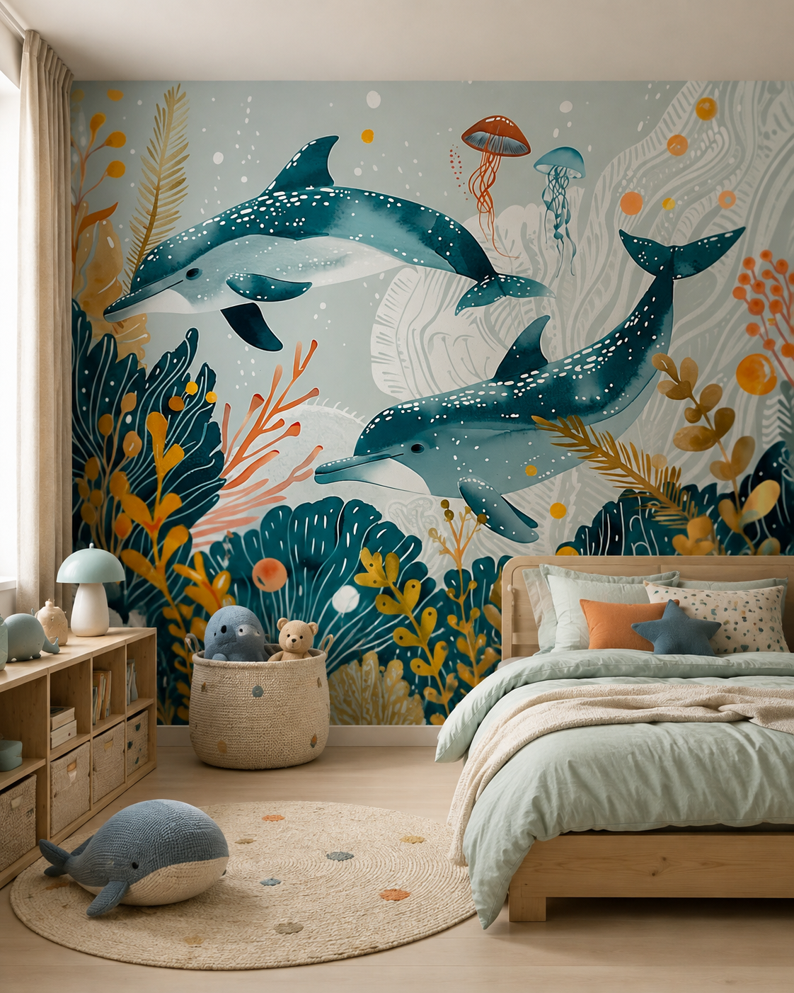 Dolphin Dreamscape Wall Mural